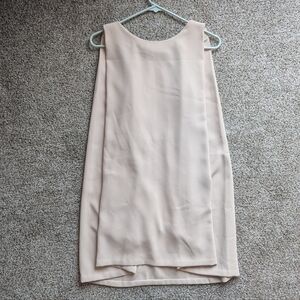 Kaarem Khaki Cream Cape Dress XS